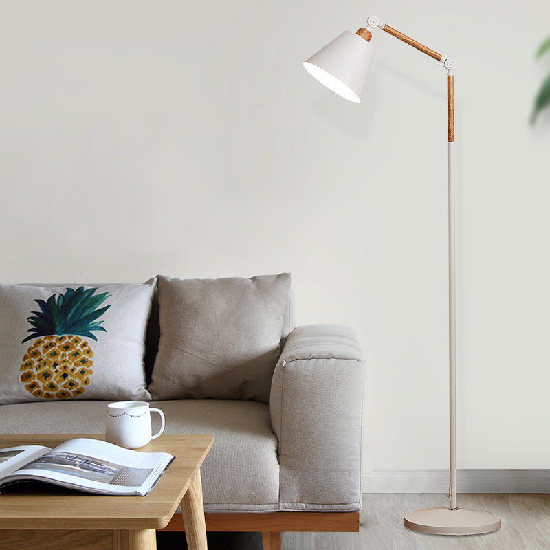 Rotating Tapered Floor Lamp – Nordic Metal Stand