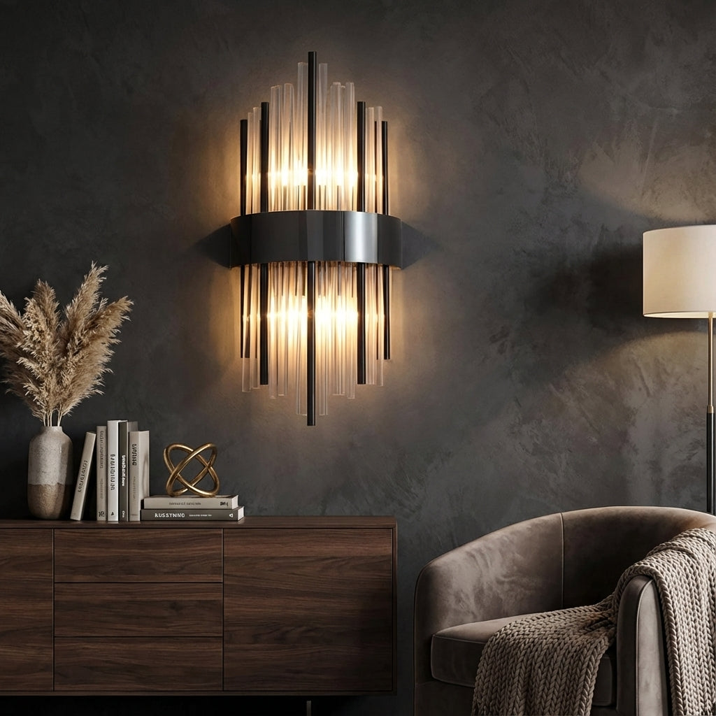 Contemporary Crystal Wall Light - 3 Colour Temperature Modes