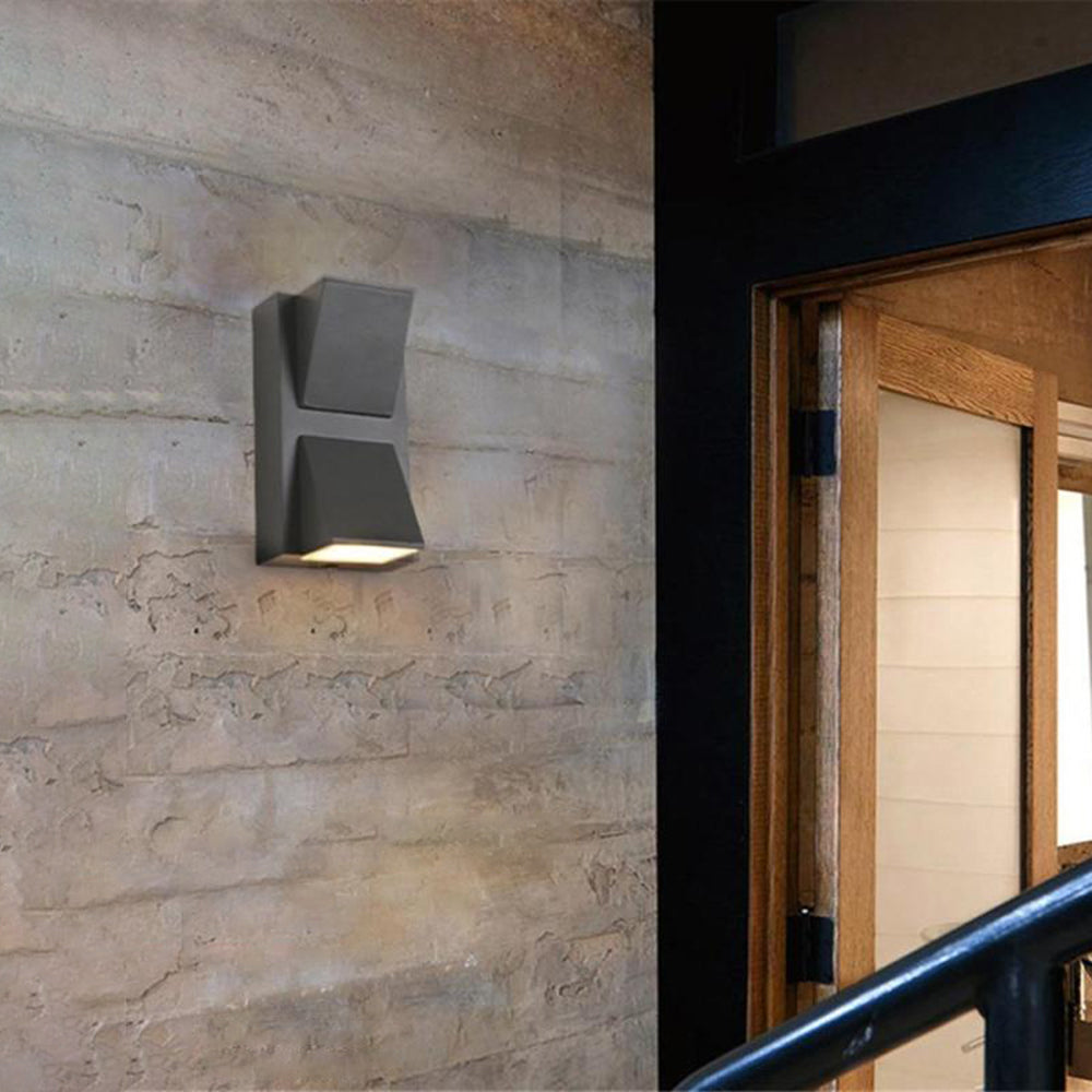 Vexto Modern Black Metal LED Outdoor Wall Lamp 9
