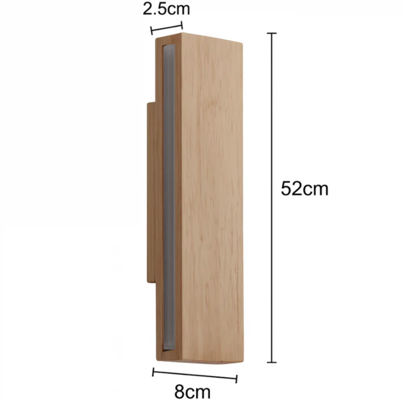 Wooden LED wall sconce – minimalist linear lamp 8