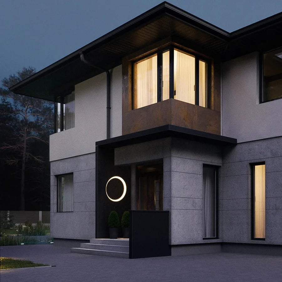 Modern round LED wall lamp – decorative wall lighting inspired by the moon 8