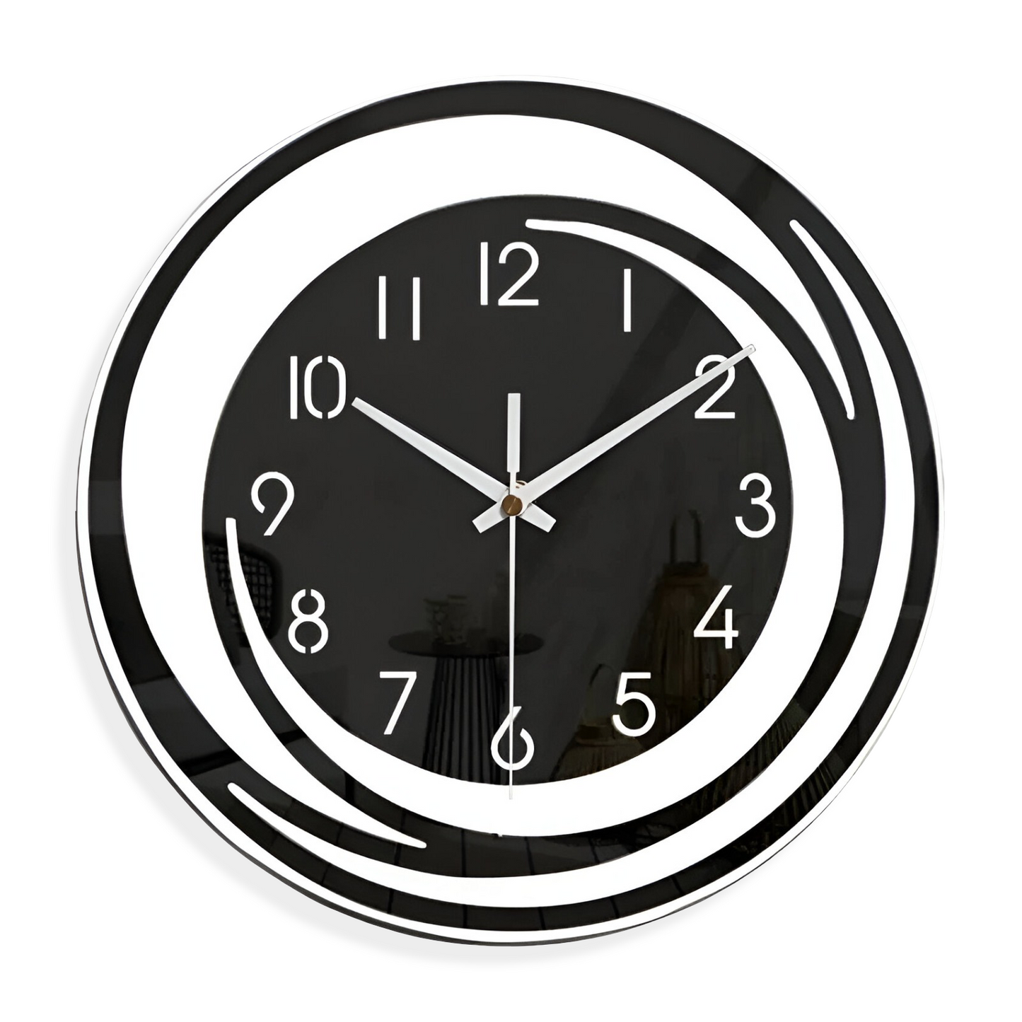 Sorana - Modern Black Acrylic Wall Clock in Scandinavian Design 30 cm 7