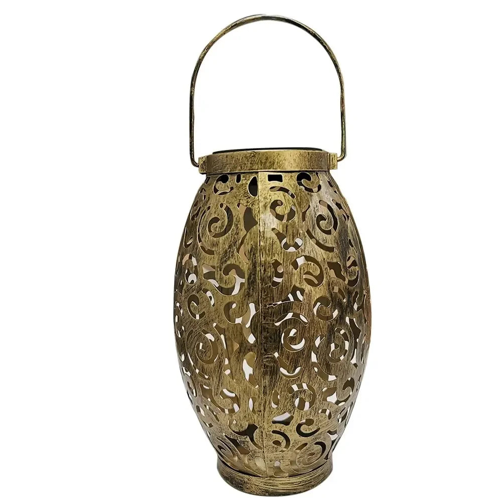 Solar LED garden lantern – a decorative lantern with a shadow pattern effect, for outdoor use 8