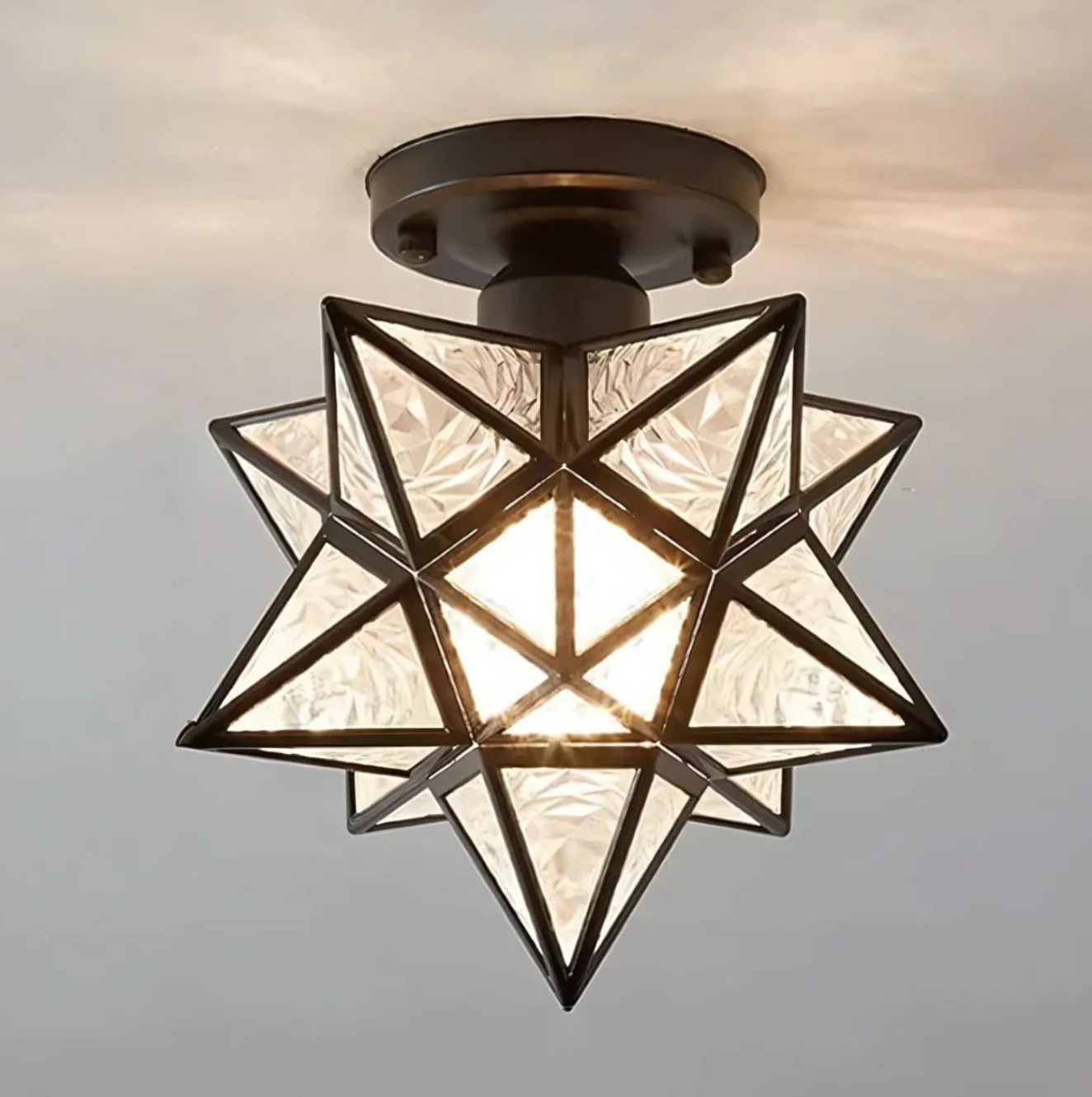 Geometric star-shaped ceiling lamp – a modern decorative ceiling lamp 8