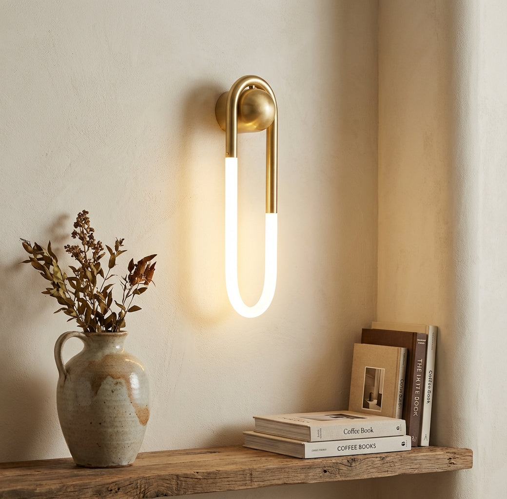 Elara Haus Geometric White Fixture - Modern Metal Flush Mount