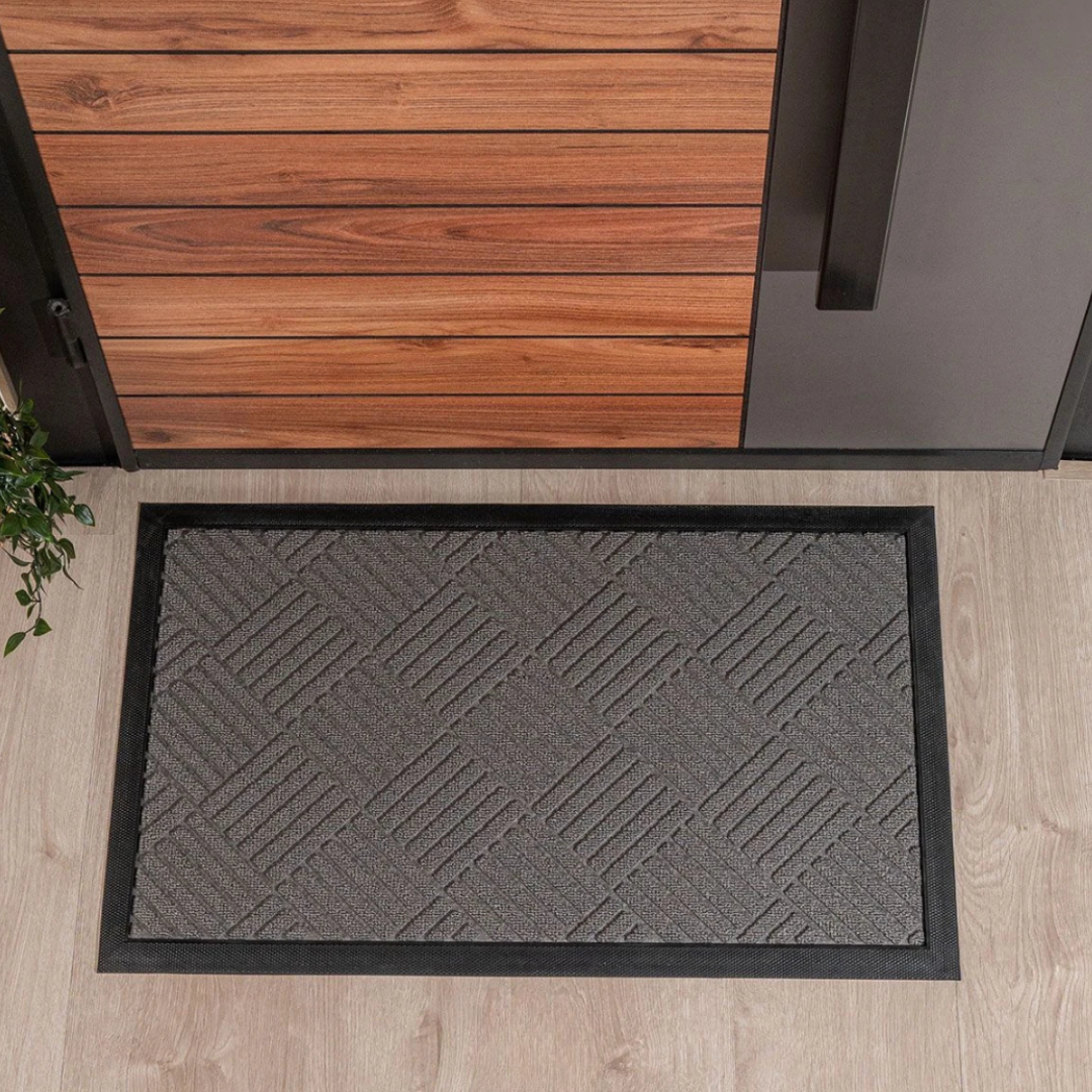 Elara Haus High-Quality Geometric Textured Entrance Mat - Indoor & Outdoor Use