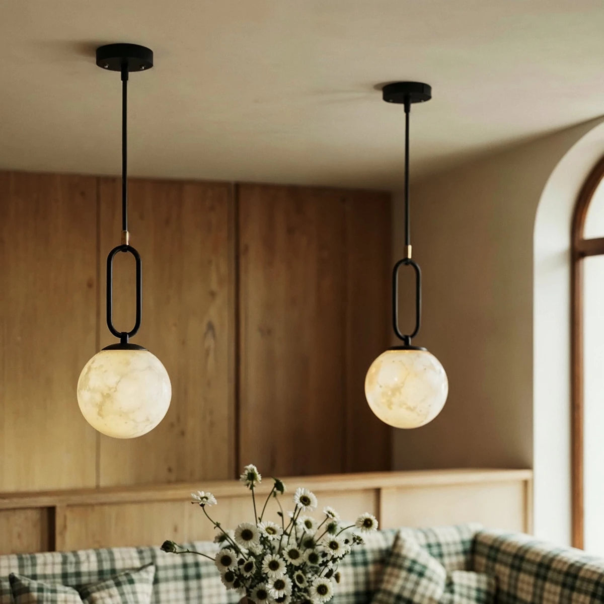 Gong Alabaster Pendant Light 8