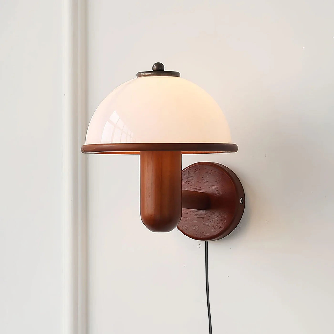 Wall Sconce with Wooden Accents – Bedroom Lamp 7