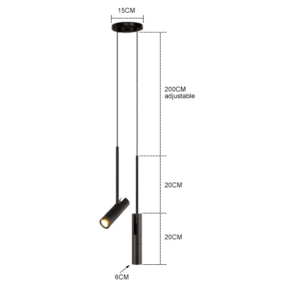 Modern Pendant Spotlight | Full Metal, Height & Angle Adjustable 7