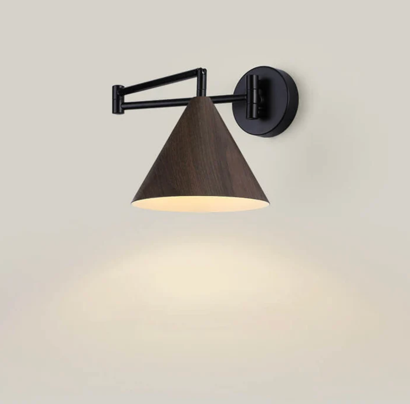 Modern wall sconce with a wooden shade – minimalist wall lamp 8