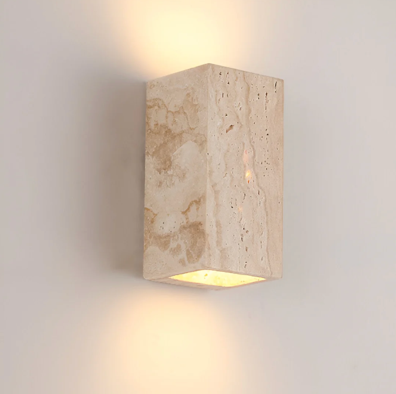 Stone wall sconce – a minimalist lamp made of natural travertine 9