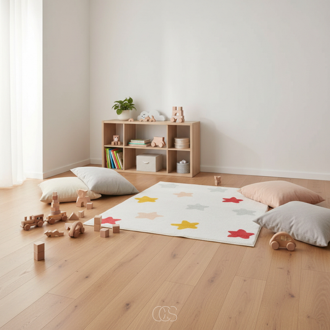 OCS - Children's rug with colorful stars - with anti-slip layer 5