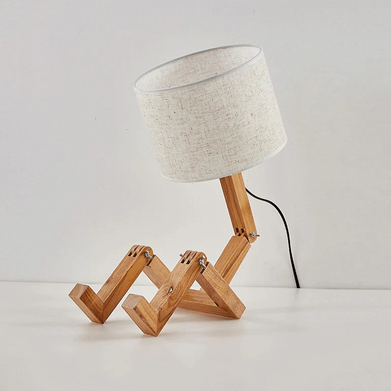 Designer wooden table lamp - adjustable, modern form of wooden work 7