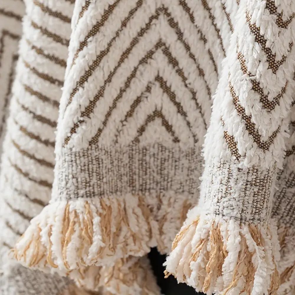 Elara Haus Premium Sofa Protector - Herringbone Pattern Throw Blanket