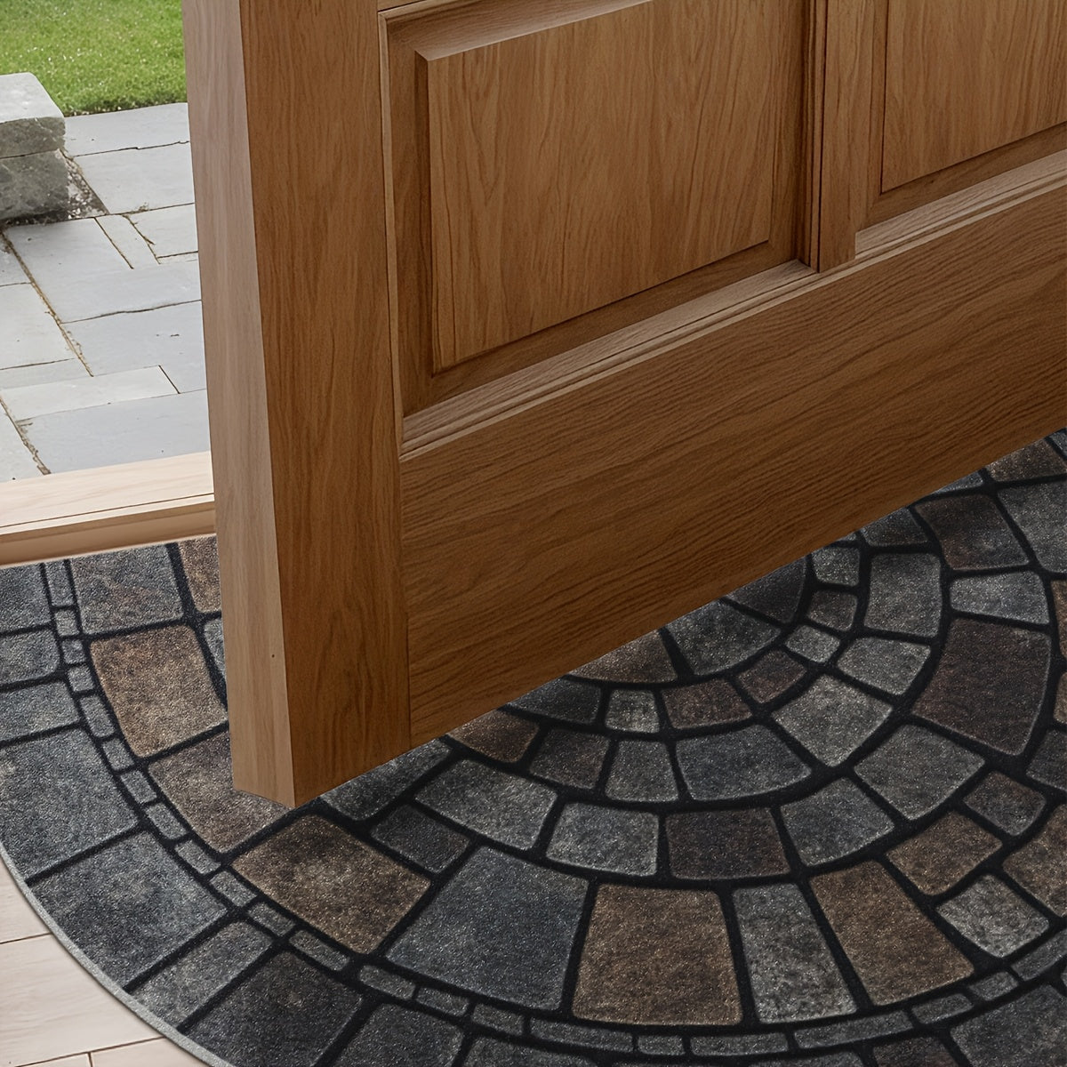 Half-Circle Mosaic Door Mat | Indoor & Outdoor Use 7
