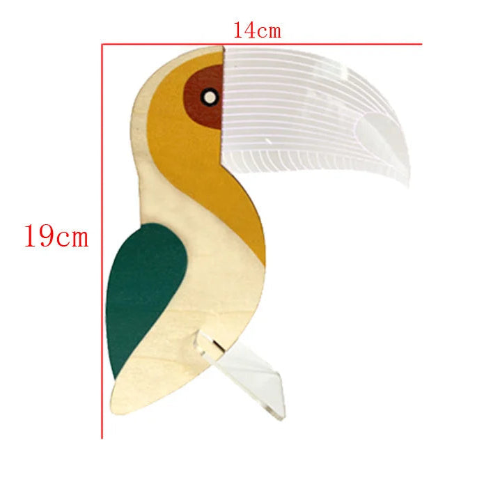 Wooden LED night light for children - decorative lamp in the shape of animals 5