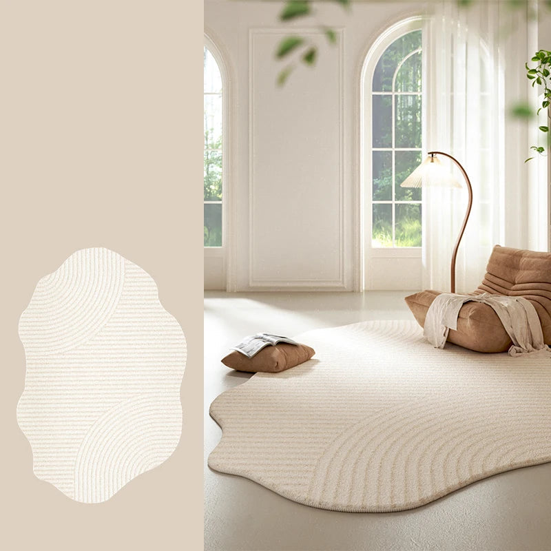Lorae - Cream Striped Rug 14