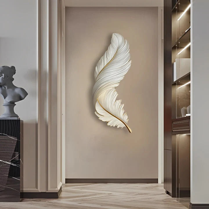 Feather Wall Lamp Modern Luxury Creative LED Art Deco Lamp 18