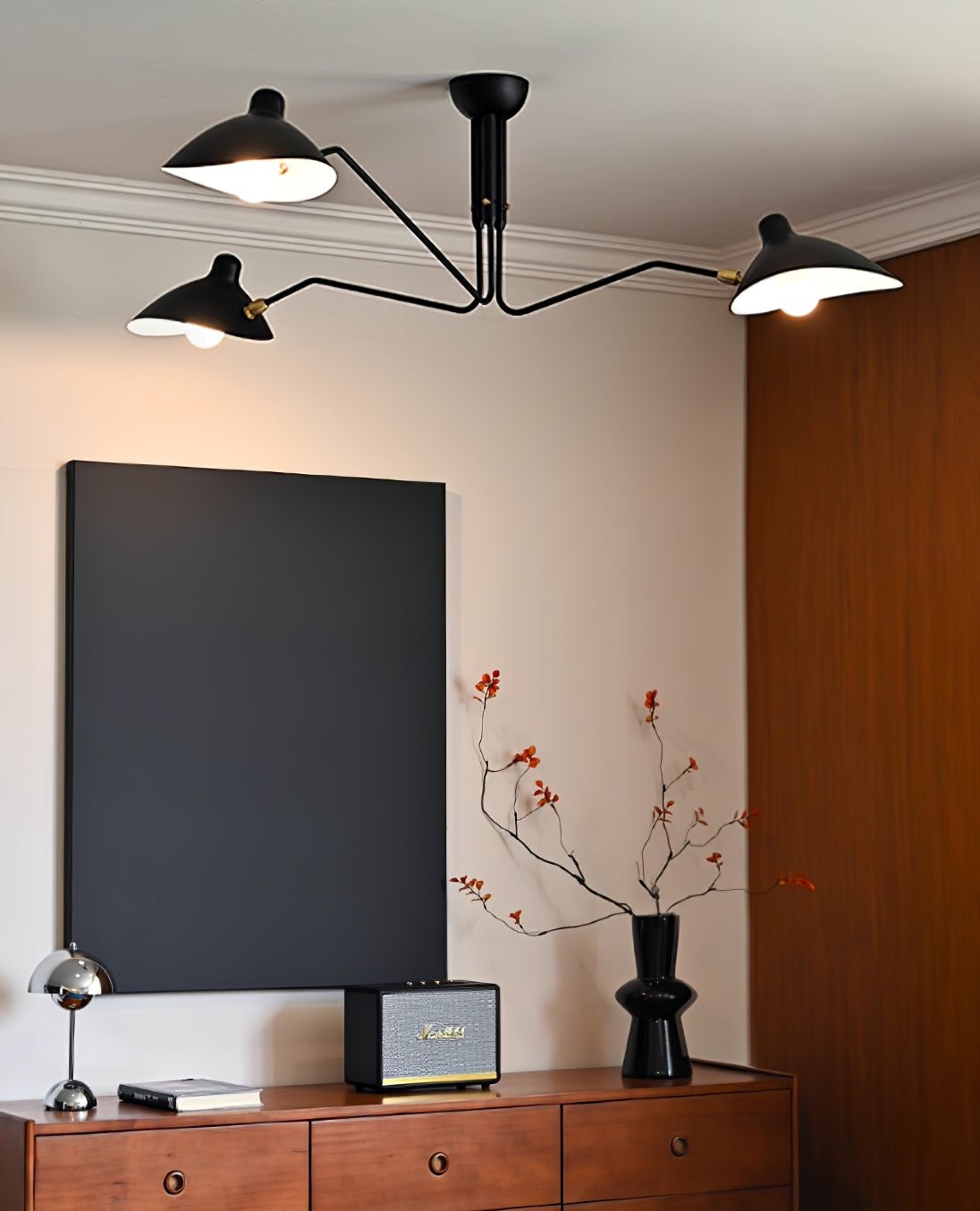 Sculptural Multi-Arm Ceiling Light Fixture