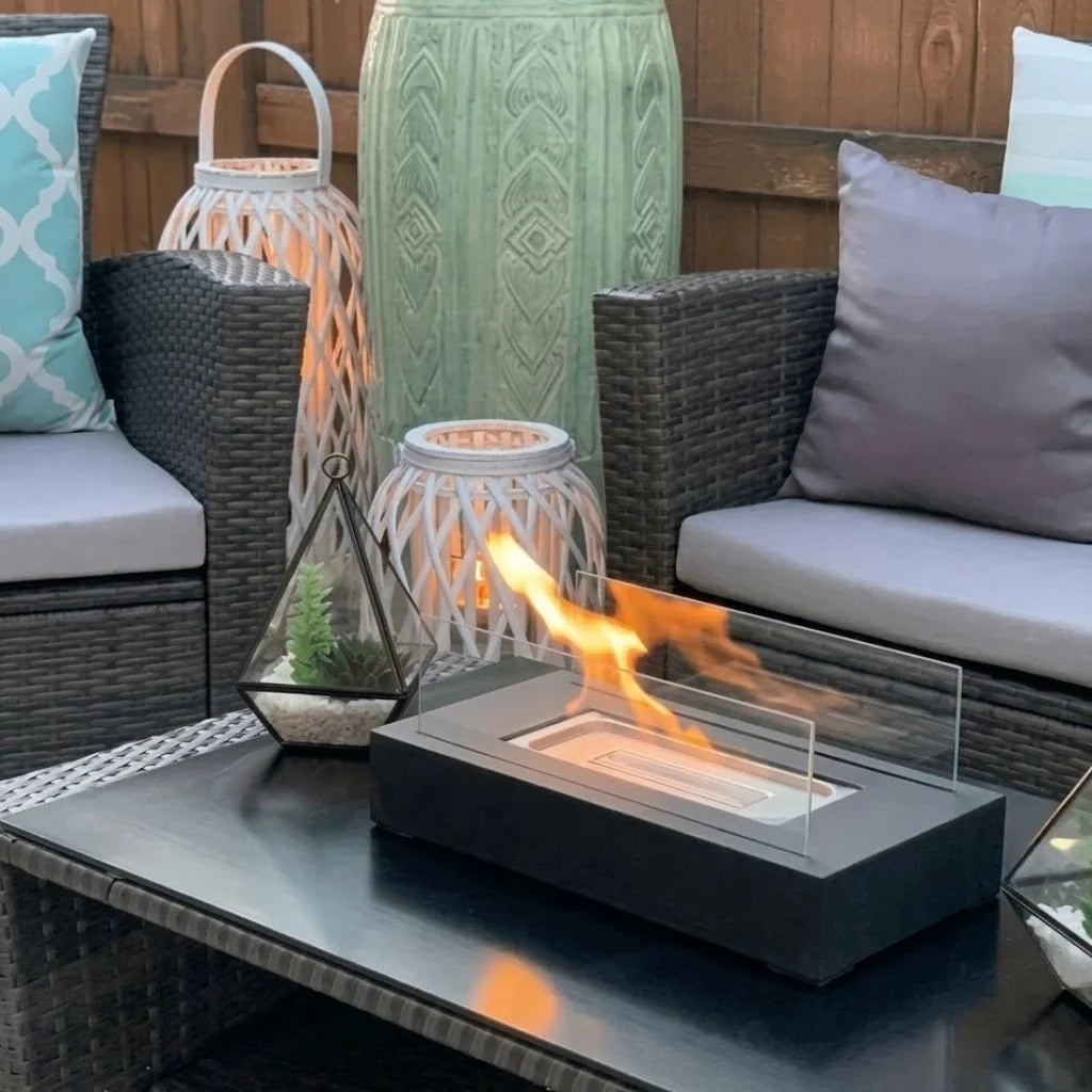 Elara Haus Fire Pit Tabletop - Tempered Glass Minimalist Design 7
