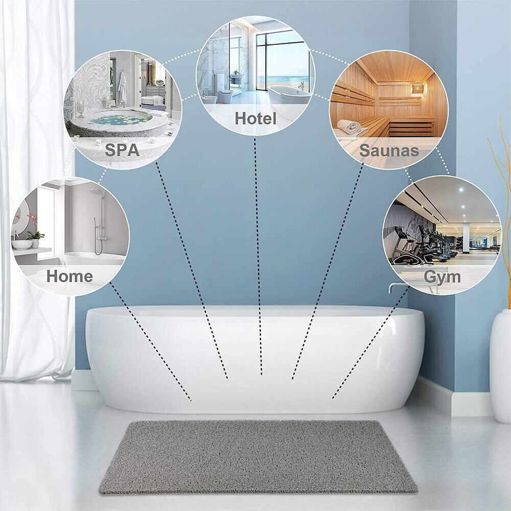 Textured Non-Slip Shower Mat - Loofah Style