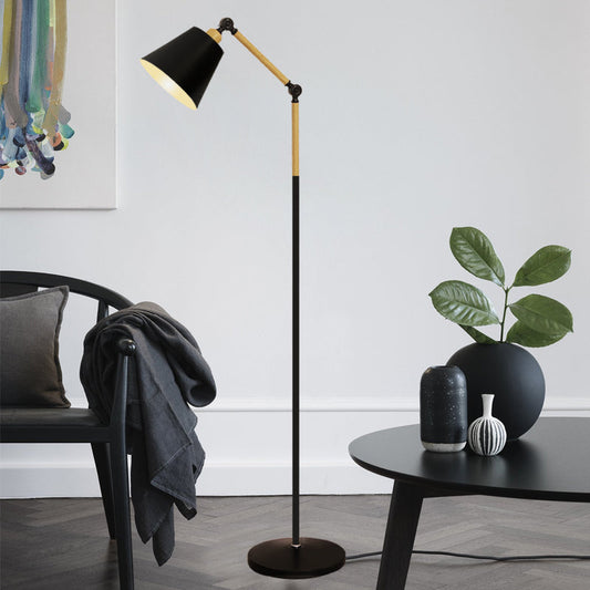 Rotating Tapered Floor Lamp – Nordic Metal Stand