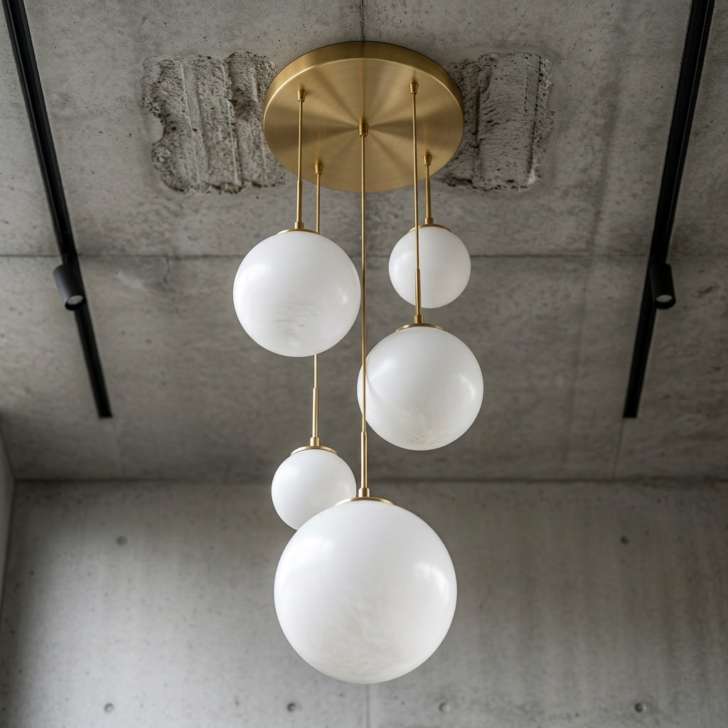 Acrylic Multi-Sphere LED Pendant Chandelier