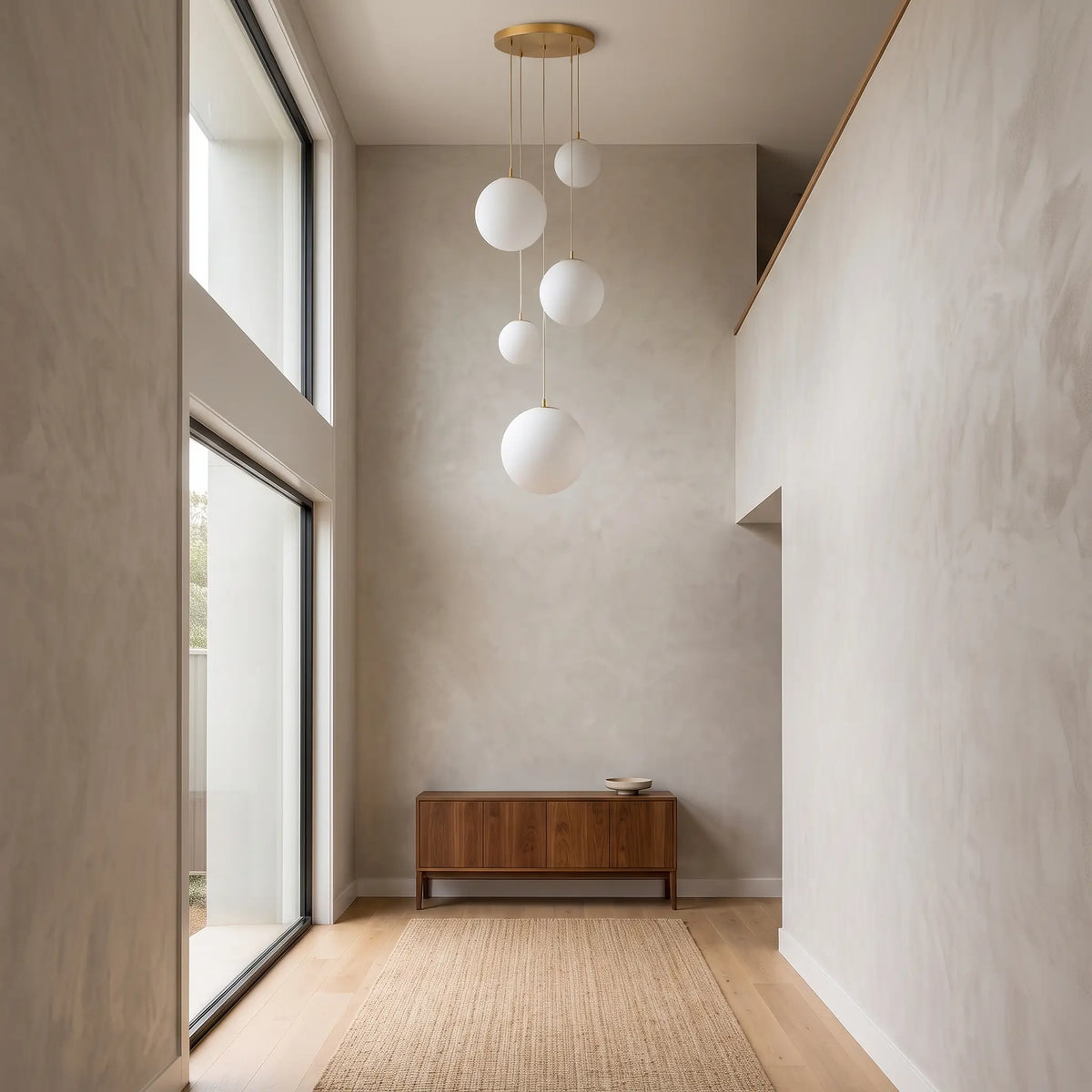 Elara Haus Opaline Spherical Chandelier - Acrylic Multi-Sphere LED 3
