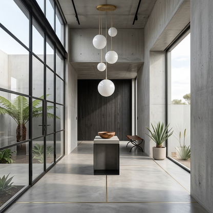 Acrylic Multi-Sphere LED Pendant Chandelier