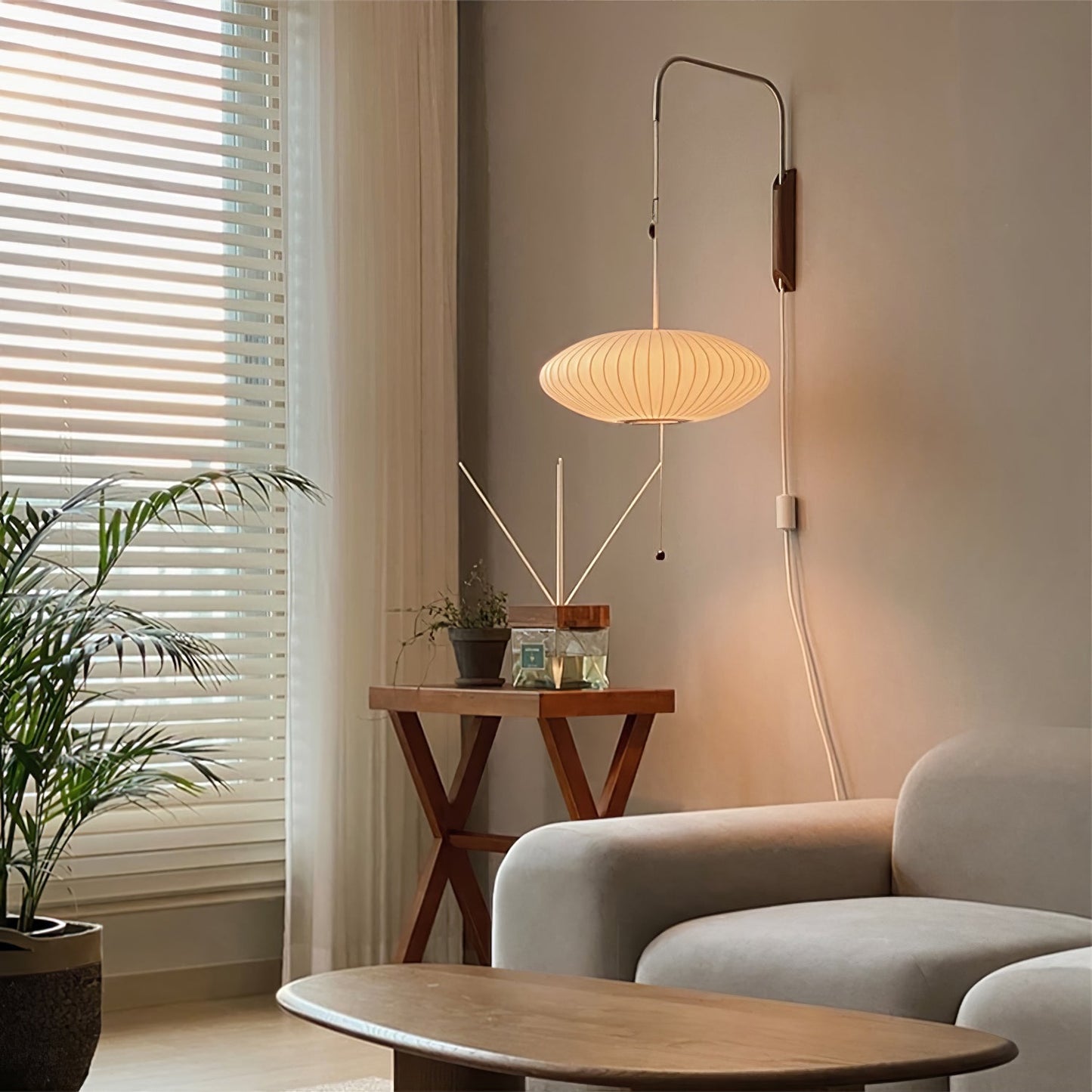 Adjustable Bubble Wall Sconce with Plug-In Cord