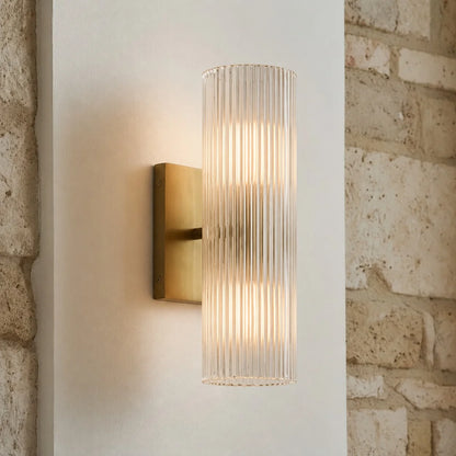 Doran Modern Elegant Alabaster Tube Sconce 9