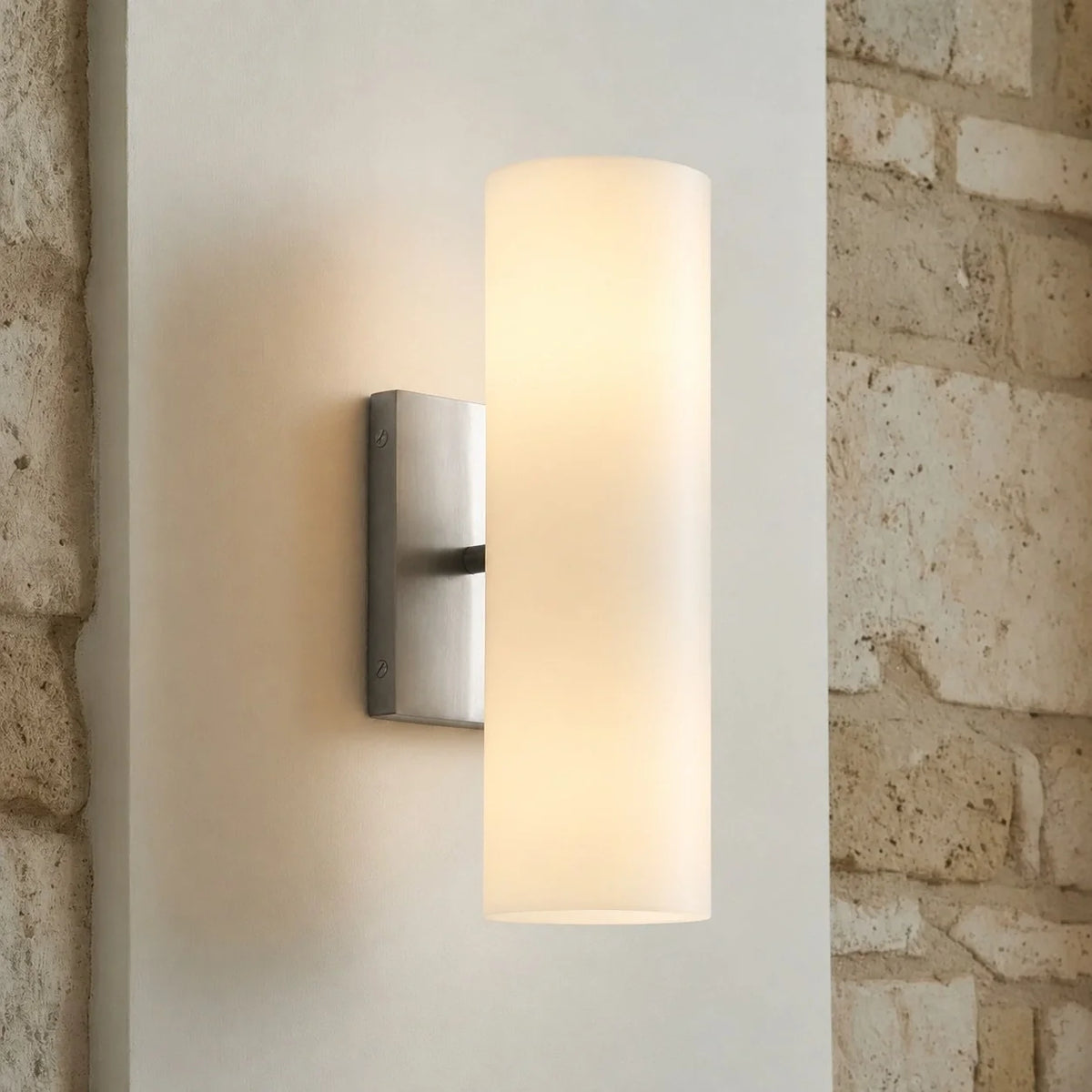 Doran Modern Elegant Alabaster Tube Sconce 10