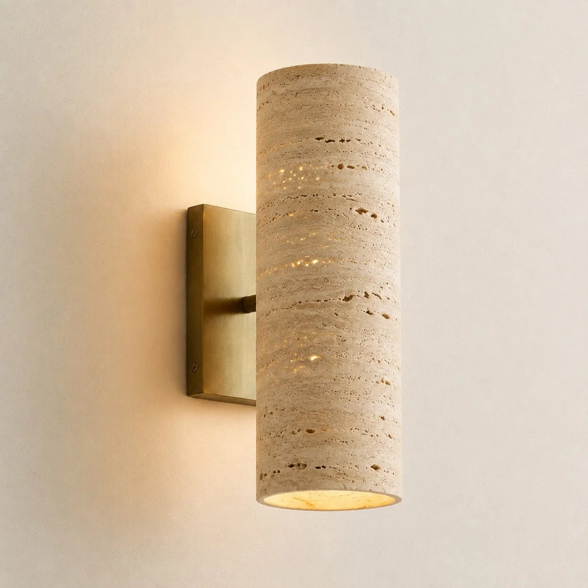 Doran Modern Elegant Alabaster Tube Sconce 11