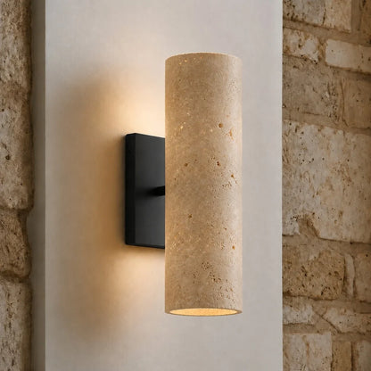 Doran Modern Elegant Alabaster Tube Sconce 21