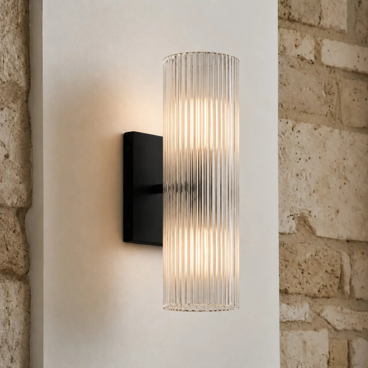 Doran Modern Elegant Alabaster Tube Sconce 13