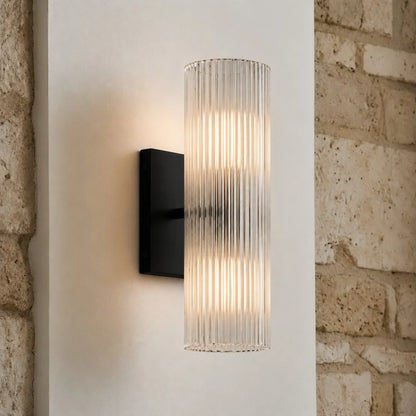 Doran Modern Elegant Alabaster Tube Sconce 13
