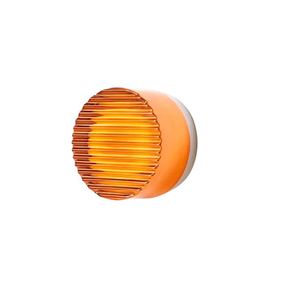 Ambrelo Modern Round Wall Sconce Amber Glass
