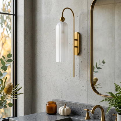 Arched Brass Wall Sconce Light
