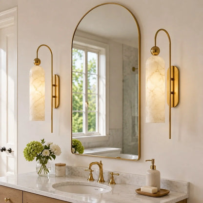 Azura Antique Cylinder Vertical Ribbed Glass Wall Sconce 7