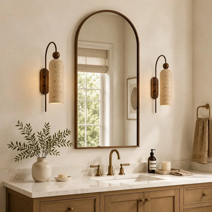 Azura Antique Cylinder Vertical Ribbed Glass Wall Sconce 8