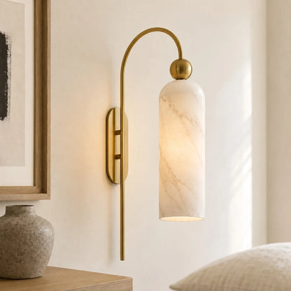 Azura Antique Cylinder Vertical Ribbed Glass Wall Sconce 10