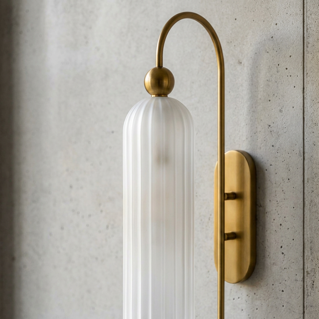 Arched Brass Wall Sconce Light