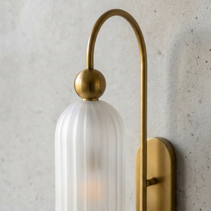 Arched Brass Wall Sconce Light