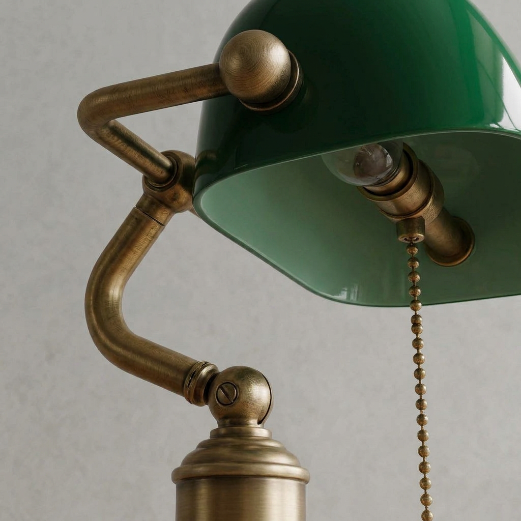 Banker's Style Desk Lamp with Pull Chain