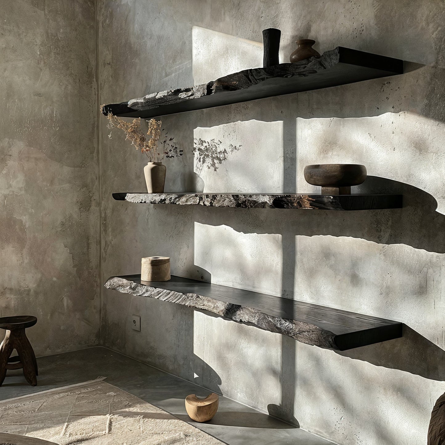 Black Floating Shelves For Modern Home Decor SILDTFL028 1