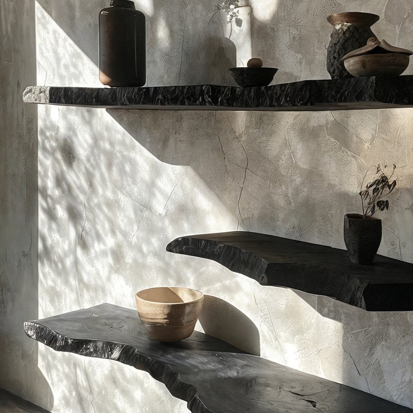 Black Floating Shelves For Modern Home Decor SILDTFL028 3