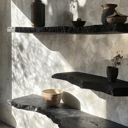 Black Floating Shelves For Modern Home Decor SILDTFL028 3