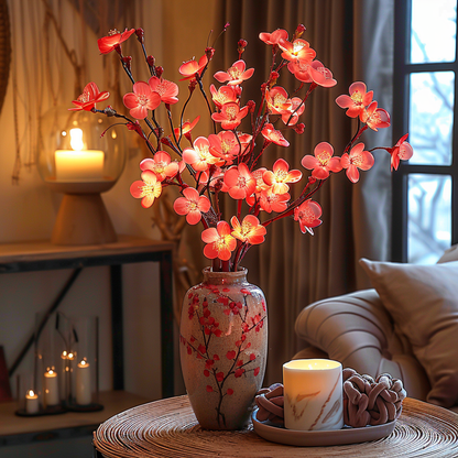 Boho Olive Leaf LED String Lights - Artificial Greenery Wall Decor