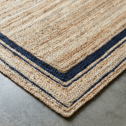 Braided Jute Rug with Border Trim