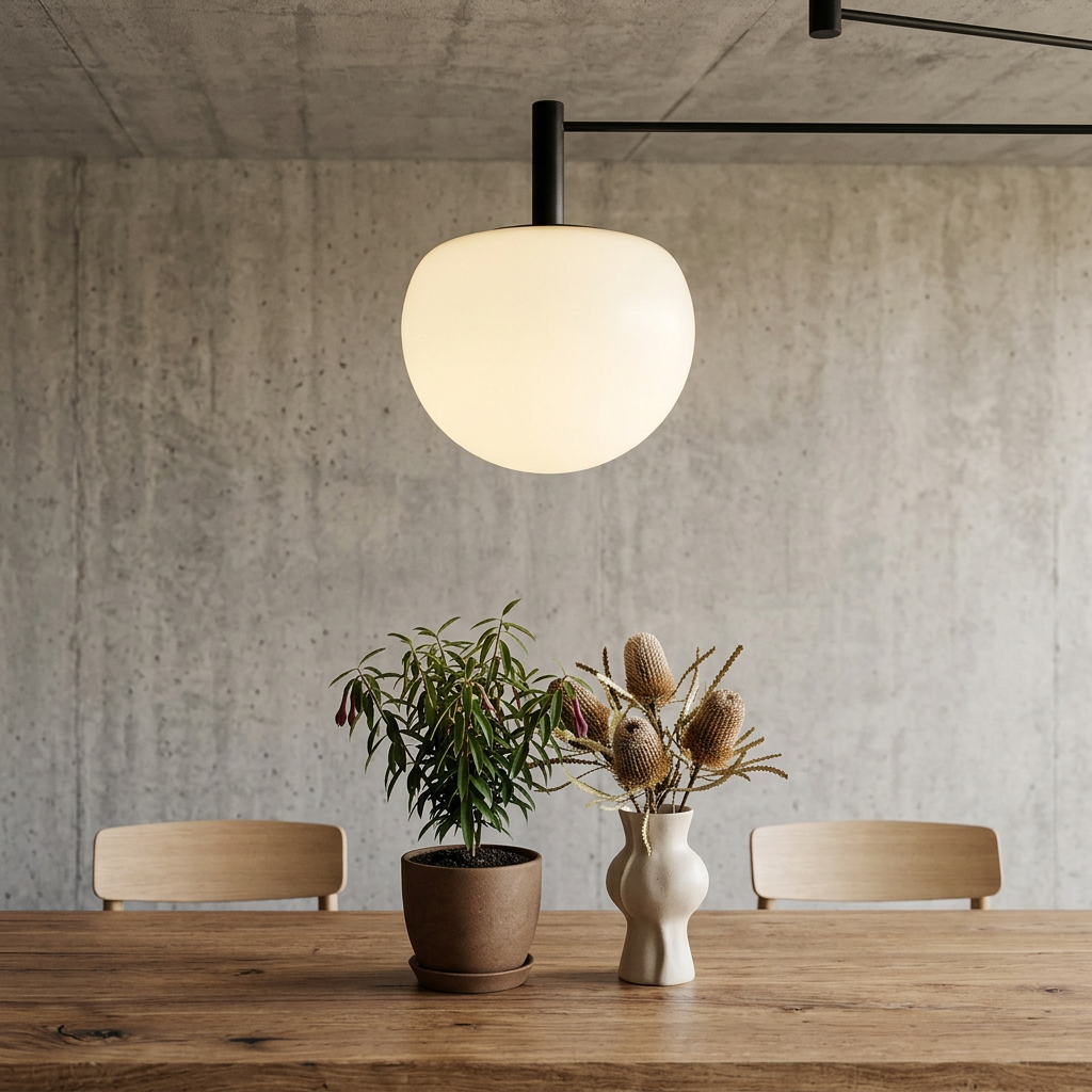 Branching Arm Globe Ceiling Light